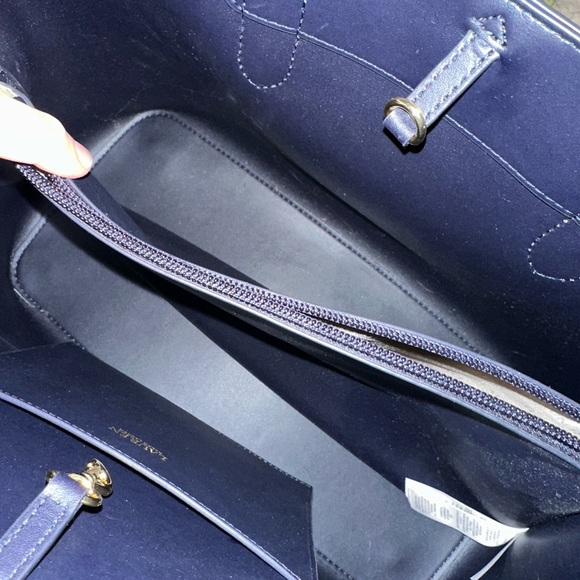 Lauren Ralph Lauren Leather Blue and Red Women's Bag - Picture 5 of 16